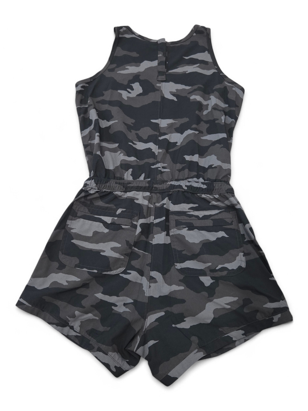 Athleta Girl "On The Go" Black & Gray Camo Romper - Picture 2 of 3